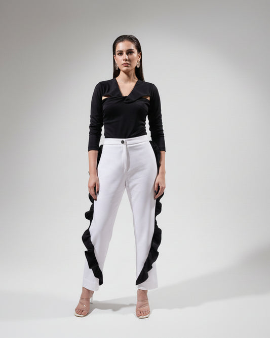 Frilled Fluid Pants