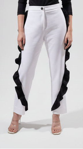 Frilled Fluid Pants