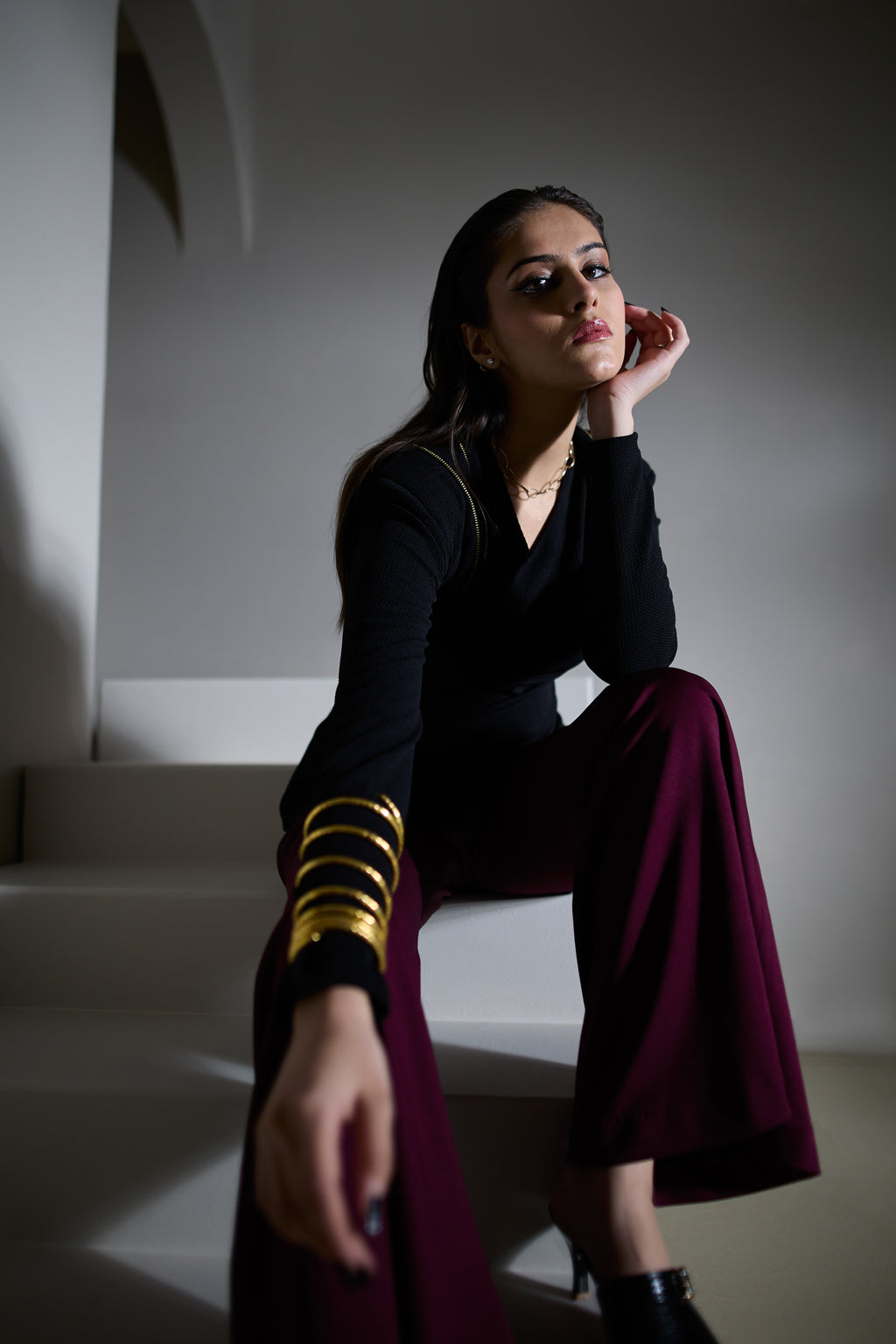 Burgundy Noir Co-ord Set