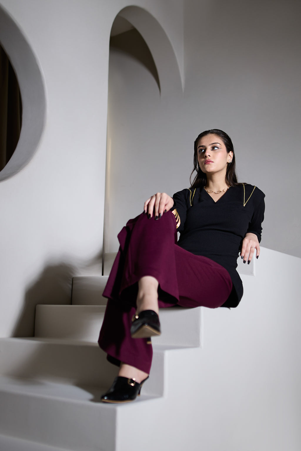 Burgundy Noir Co-ord Set