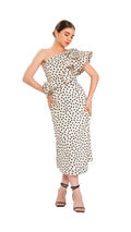 Polka One Shoulder Dress