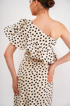 Polka One Shoulder Dress