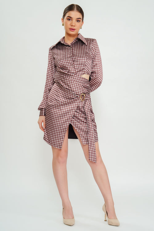 Checkmate Wrap Dress