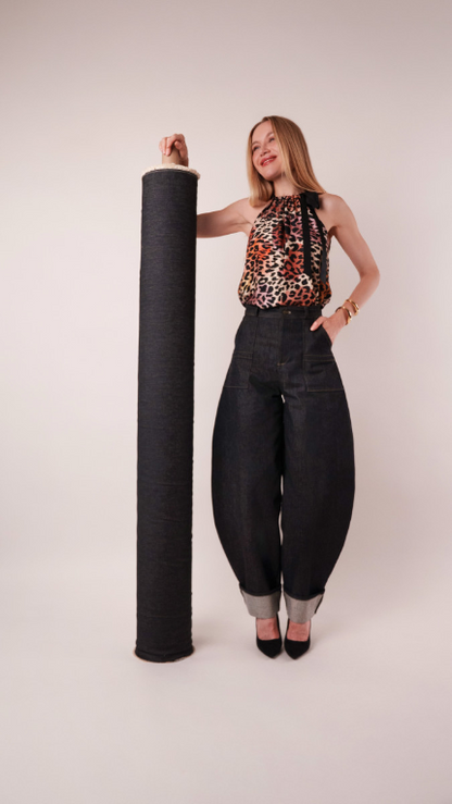 Obsidian Barrel-Leg Jeans