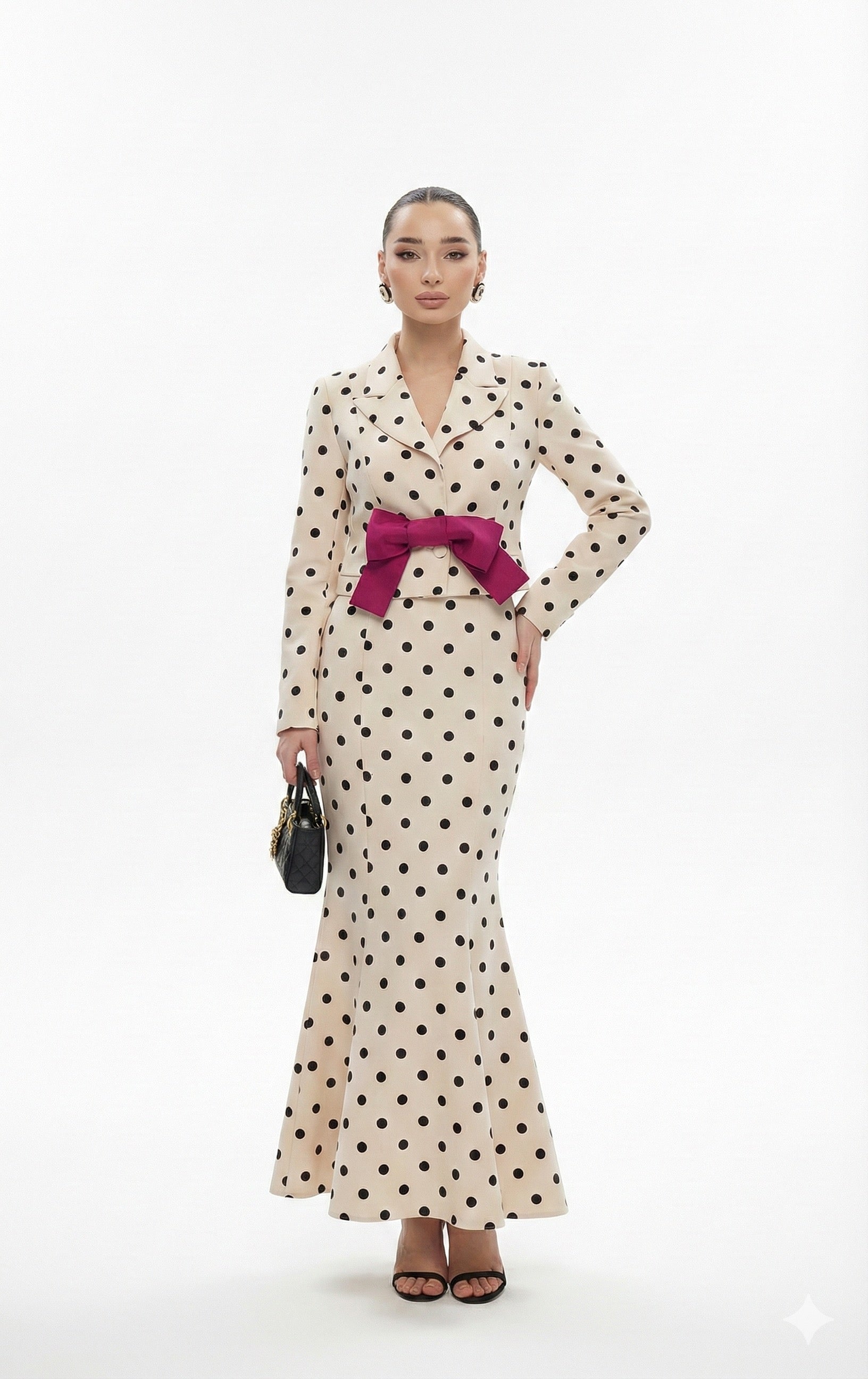 Polka Blazer Co-ord Set