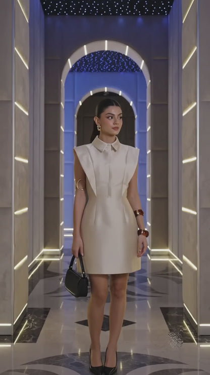 Sculpted Ivory Dress